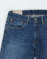 Vintage Polo Ralph Lauren Varick Slim Straight Elliot Stretch Mid Rise Denim Jeans - W32 L30