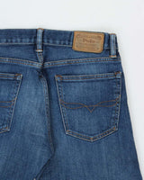 Vintage Polo Ralph Lauren Varick Slim Straight Elliot Stretch Mid Rise Denim Jeans - W32 L30