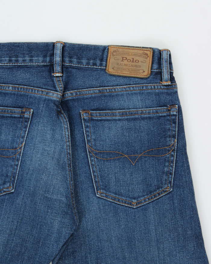Vintage Polo Ralph Lauren Varick Slim Straight Elliot Stretch Mid Rise Denim Jeans - W32 L30