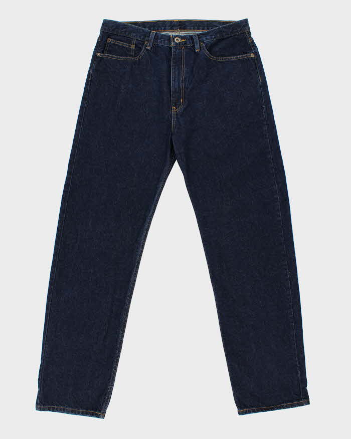 Vintage Y2K 00s Polo Jeans Ralph Lauren Raw Indigo Denim 'RL Easy Fit' Relaxed Staright Leg Jeans - W36 L34