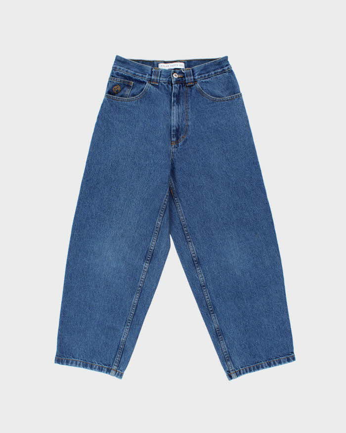 SS2024 Polar Skate Co. Medium Wash Denim 'Big Boy' Wide Leg Tapered Jeans - W28 L26