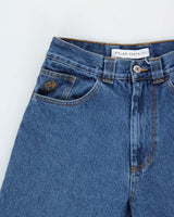 SS2024 Polar Skate Co. Medium Wash Denim 'Big Boy' Wide Leg Tapered Jeans - W28 L26