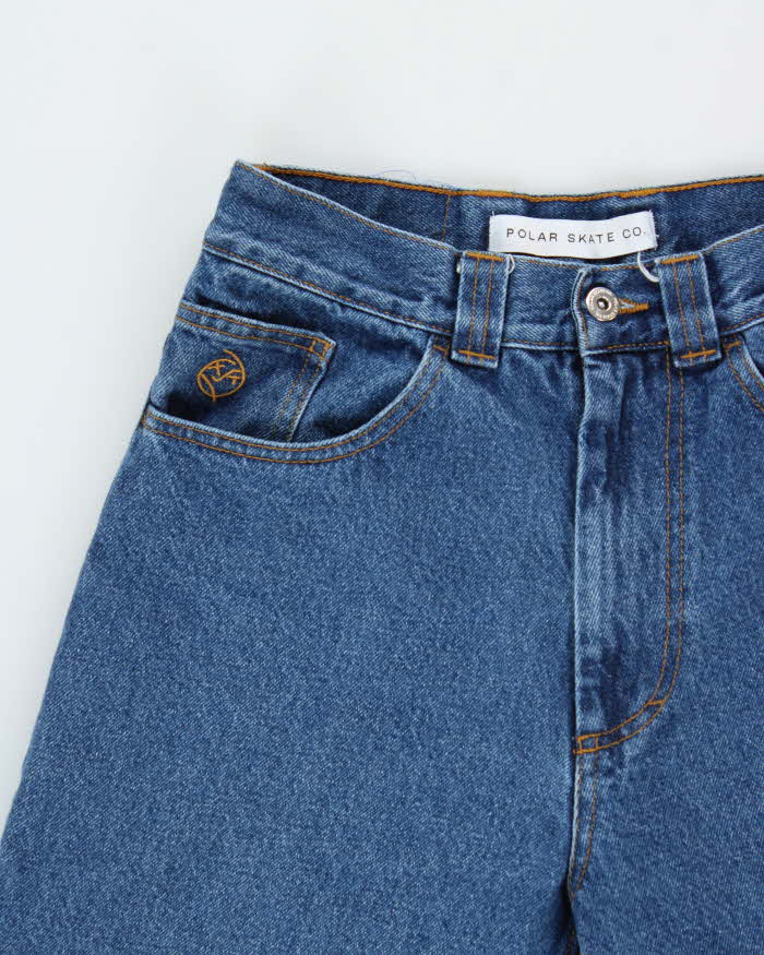 SS2024 Polar Skate Co. Medium Wash Denim 'Big Boy' Wide Leg Tapered Jeans - W28 L26