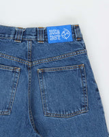 SS2024 Polar Skate Co. Medium Wash Denim 'Big Boy' Wide Leg Tapered Jeans - W28 L26