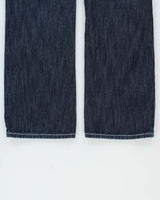 Vintage Y2K 00s Victorious Low Rise Embroidered Contrast Stitch Embellished Raw Denim Flap Pocket Straight Leg Jeans - W36 L32