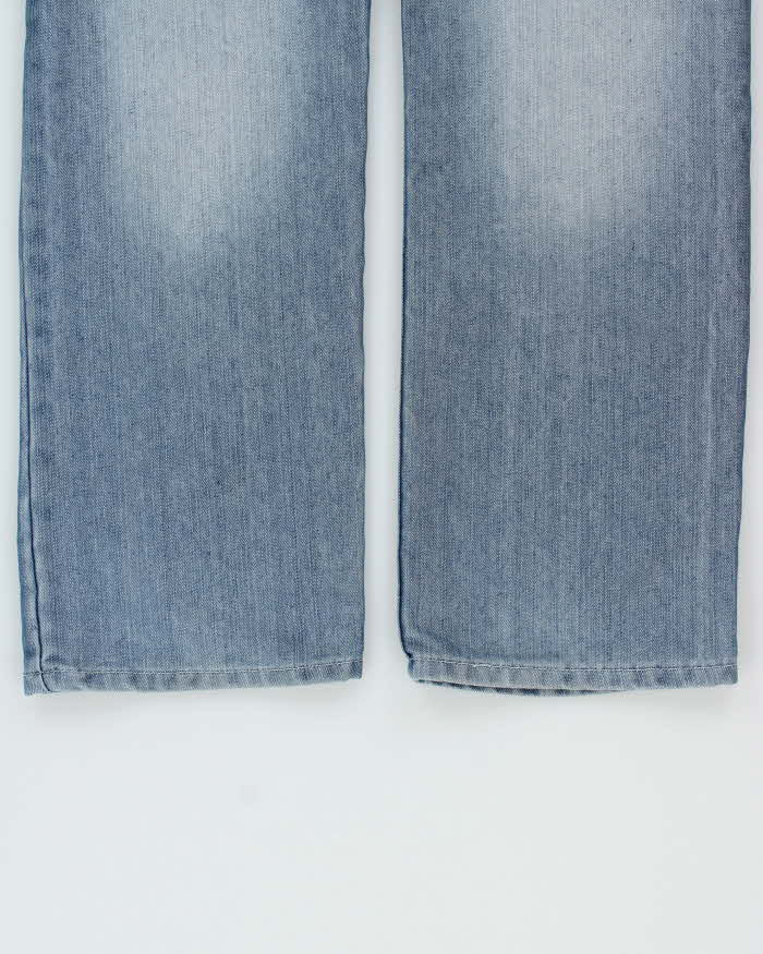 Vintage Y2K 00s For Him London Metallic Stone Wash Low Rise Flap Pocket Straight Leg Jeans - W34 L33