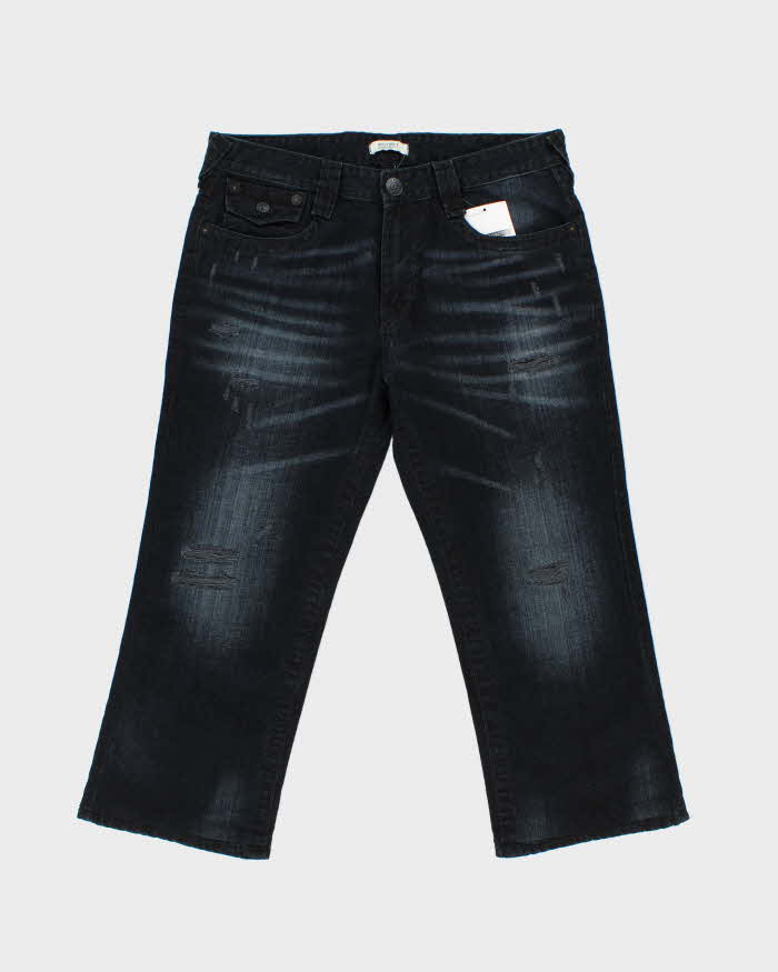 DSWT True Religion Billy Big T Low Rise Distressed Denim Flap Pocket Bootcut Jeans - W38 L28