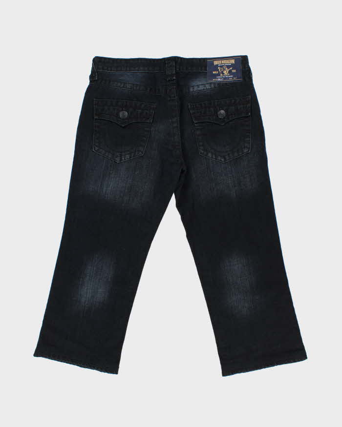 DSWT True Religion Billy Big T Low Rise Distressed Denim Flap Pocket Bootcut Jeans - W38 L28