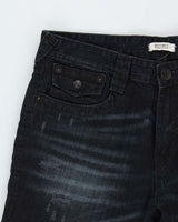 DSWT True Religion Billy Big T Low Rise Distressed Denim Flap Pocket Bootcut Jeans - W38 L28