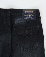 DSWT True Religion Billy Big T Low Rise Distressed Denim Flap Pocket Bootcut Jeans - W38 L28