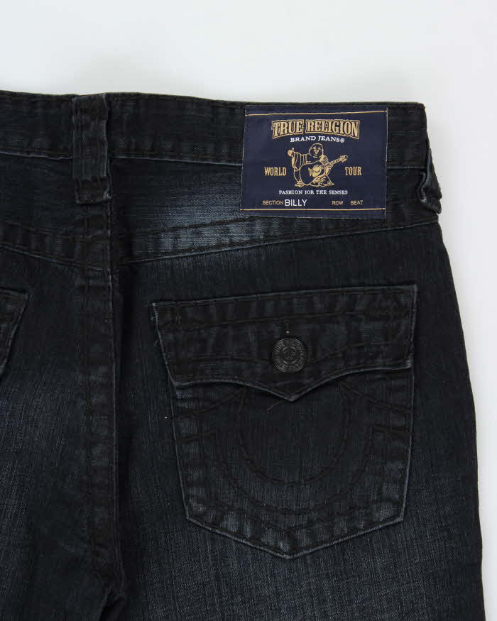 DSWT True Religion Billy Big T Low Rise Distressed Denim Flap Pocket Bootcut Jeans - W38 L28