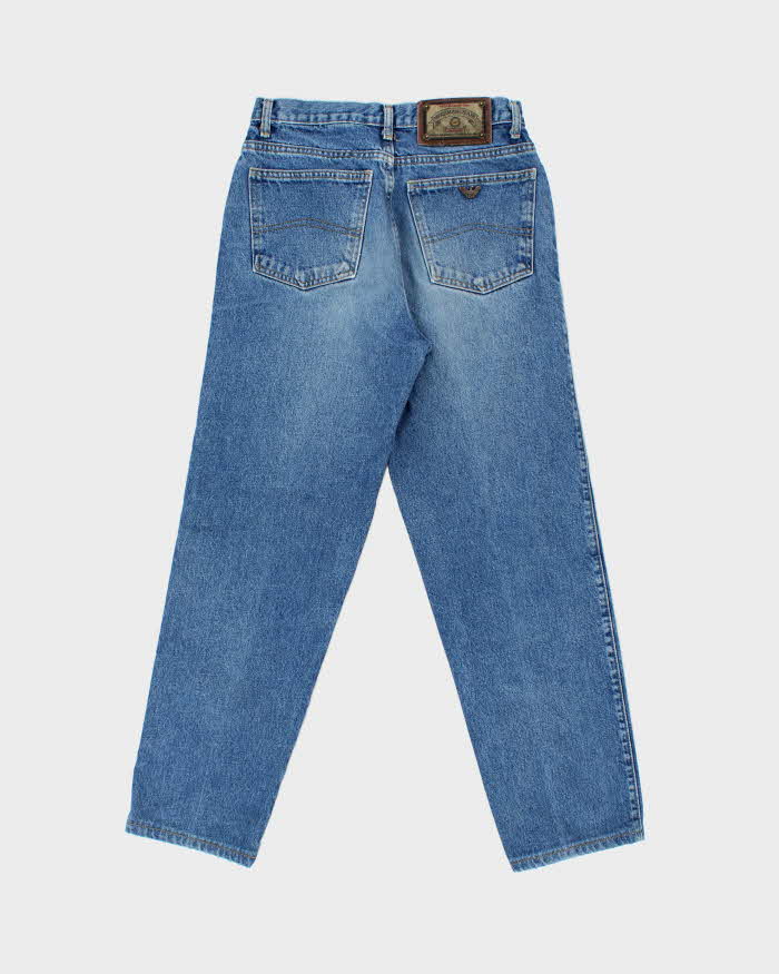 Vintage 1990s Armani Made In USA High Rise Relaxed Tapered Straight Leg Denim Jeans - W30 L30