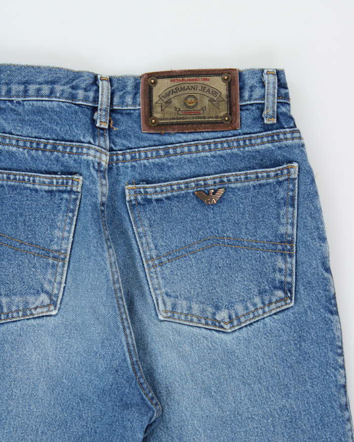 Vintage 1990s Armani Made In USA High Rise Relaxed Tapered Straight Leg Denim Jeans - W30 L30