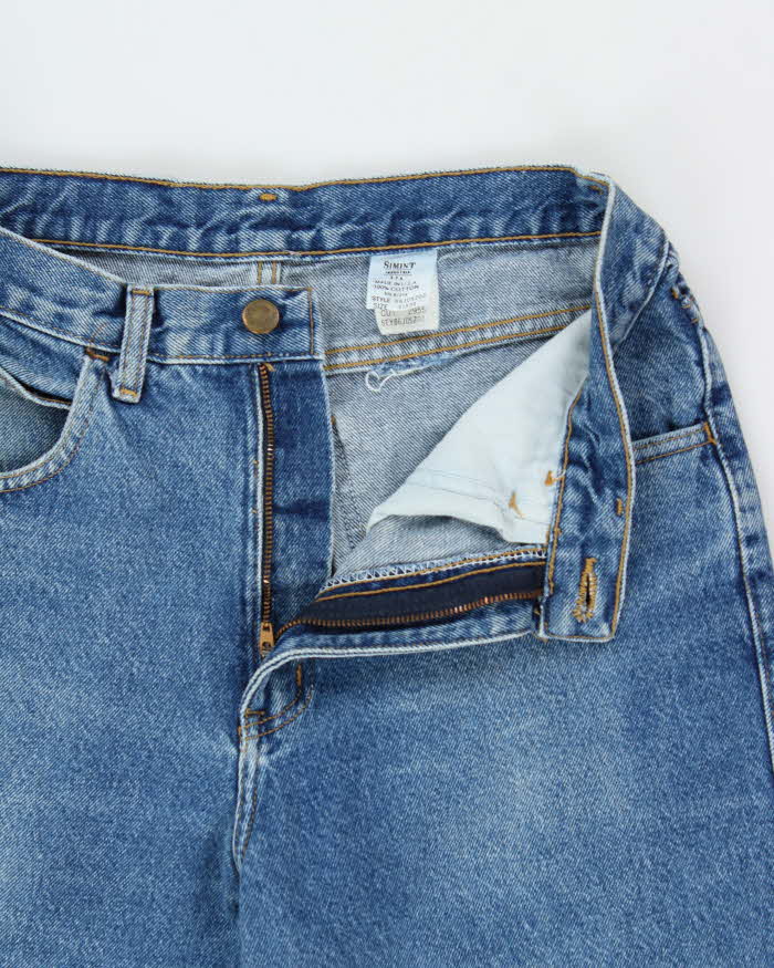 Vintage 1990s Armani Made In USA High Rise Relaxed Tapered Straight Leg Denim Jeans - W30 L30