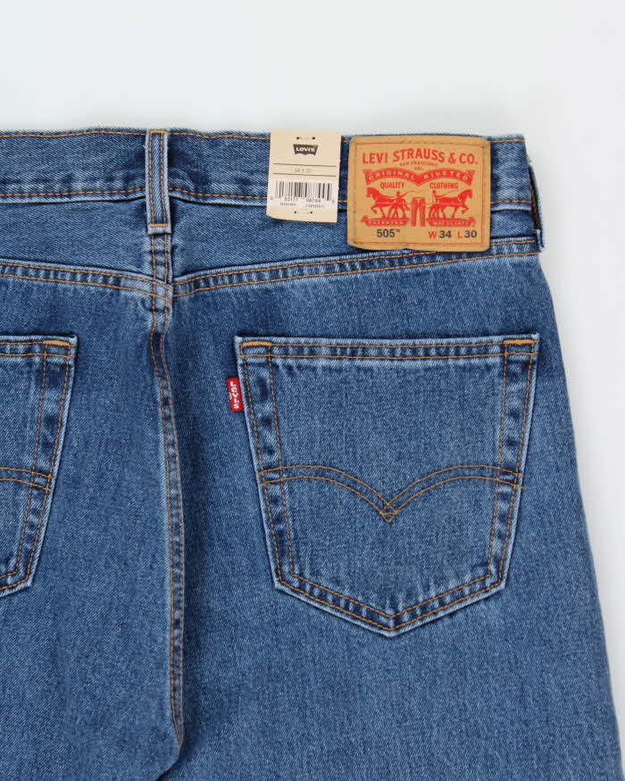 DSWT Levi's 505 Regular Mid Rise Straight Leg Denim Jeans - W34 L30