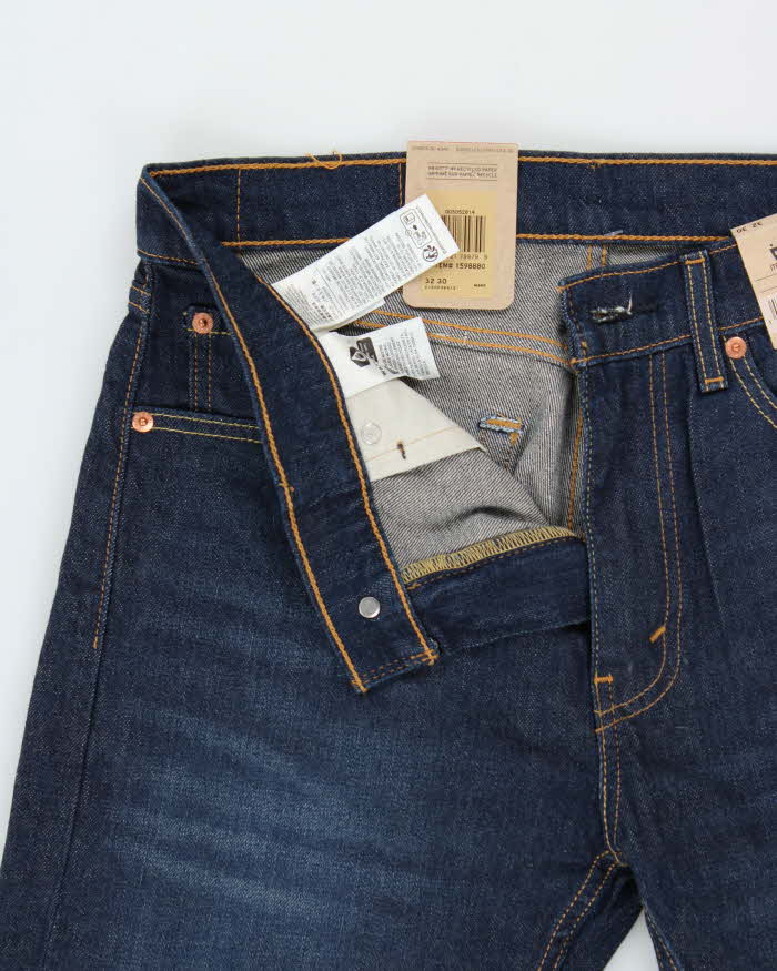 DSWT Levi's 505 Regular Mid Rise Raw Indigo Denim Straight Leg Jeans - W32 L30