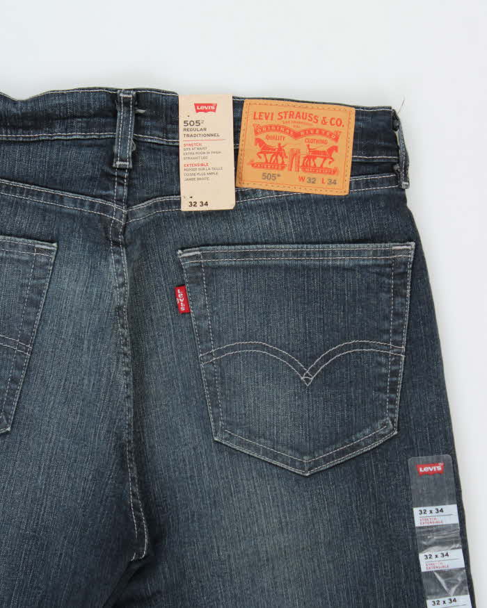 DSWT Levi's 505 Regular Mid Rise Indigo Denim Straight Leg Jeans - W32 L34