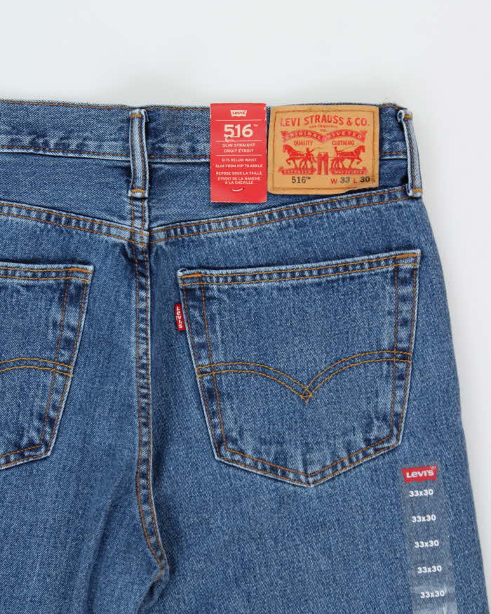 DSWT Levi's 516 Mid Rise Slim Straight Leg Denim Jeans - W33 L30