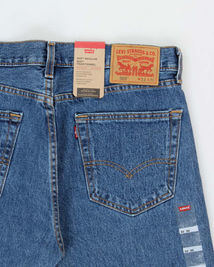 DSWT Levi's 505 Regular Mid Rise Straight Leg Denim Jeans - W33 L30