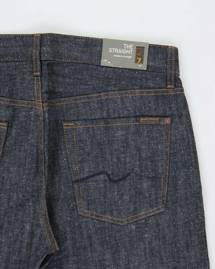 DSWT 7 For All Mankind Made In USA Mid Rise Raw Denim 'The Straight' Leg Jeans - W36 L30