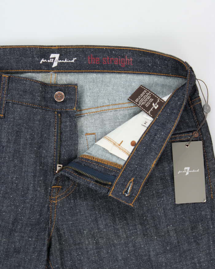 DSWT 7 For All Mankind Made In USA Mid Rise Raw Denim 'The Straight' Leg Jeans - W36 L30
