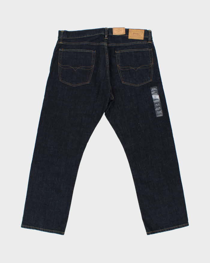 DSWT Polo Ralph Lauren Raw Indigo Denim Mid Rise The Classic Fit Straight Leg Jeans - W36 L30