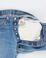 Vintage 1997 Levi's 501xx Red Batwing Made In USA Straight Leg Denim Jeans - W31 L27