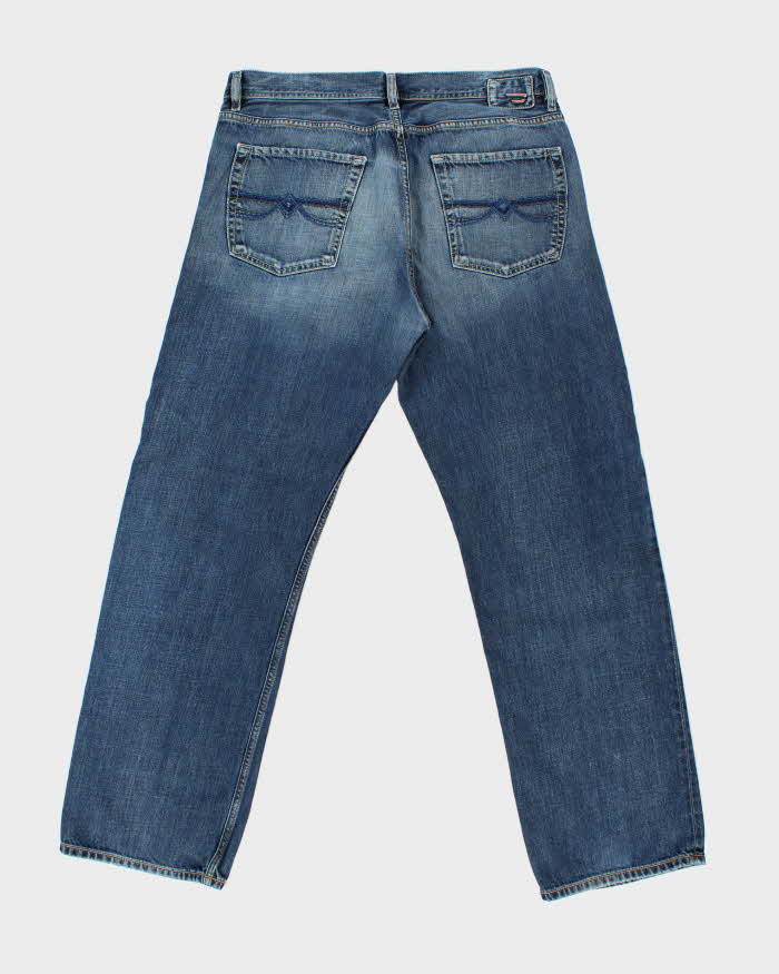 Vintage Y2K 00s Diesel 'Kuratt' Distressed Denim Low Rise Relaxed Straight Fit Jeans - W36 L32