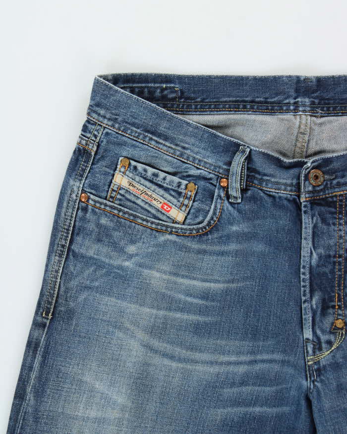 Vintage Y2K 00s Diesel 'Kuratt' Distressed Denim Low Rise Relaxed Straight Fit Jeans - W36 L32