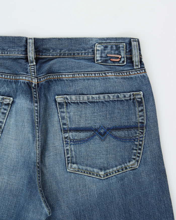 Vintage Y2K 00s Diesel 'Kuratt' Distressed Denim Low Rise Relaxed Straight Fit Jeans - W36 L32