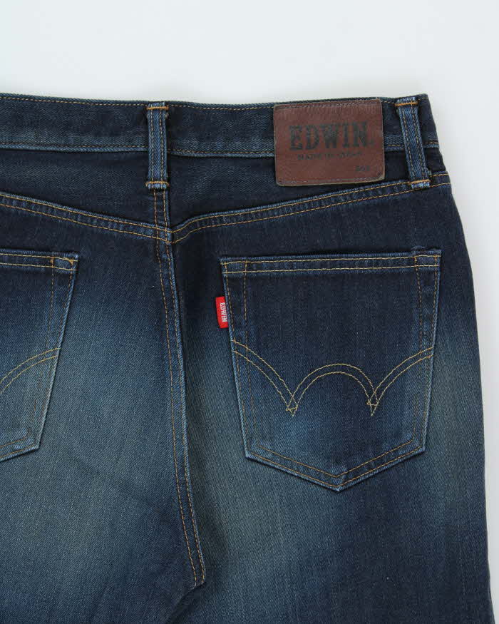 Vintage Edwin ED503 Japanese Indigo Mud Wash Denim Regular Straight Leg Jeans - W32 L34