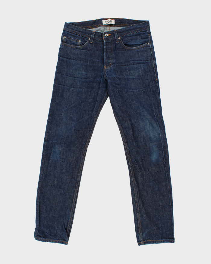 Naked & Famous Weird Guy Dirty Fade Japanese Roped Dyed Selvedge 14.5oz Denim Relaxed Slim Straight Leg Jeans - W33 L34