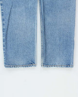 Vintage 1997 Levi's 505 Blank Orange Tab Red Batwing Made In USA Regular Fit Straight Leg Jeans - W32 L31