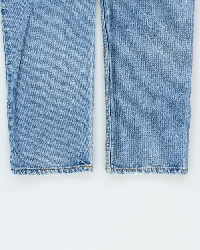 Vintage 1997 Levi's 505 Blank Orange Tab Red Batwing Made In USA Regular Fit Straight Leg Jeans - W32 L31