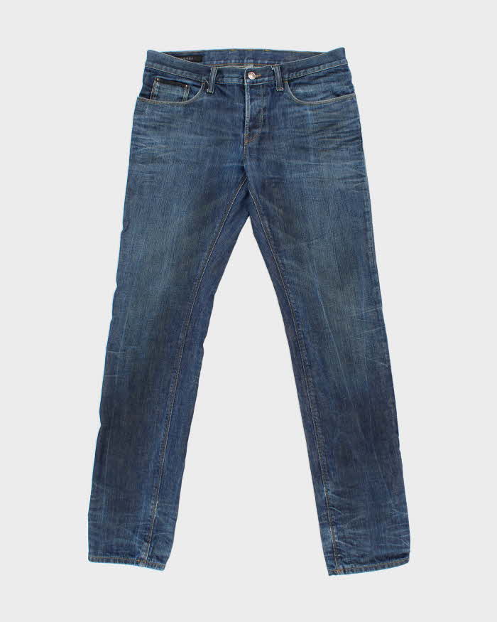 Vintage Y2K 00s Gucci Tom Ford Low Rise Indigo Denim Skinny Fit Jeans - W34 L34