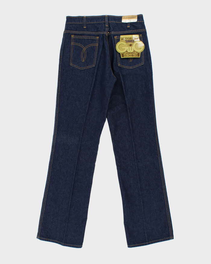 DSWT Vintage 1980s GWG 'Scrubbies' Raw Indigo Denim High Rise Bootcut Jeans - W32 L33