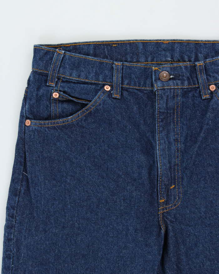DS 1985 Levi's 505 Orange Tab Red Batwing Made In USA Mid-Rise Regular Straight Fit Denim Jeans - W34 L36