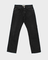 Vintage Burberry Black Mid-Rise Canvas Denim Relaxed Straight Leg Jeans - W32 L32