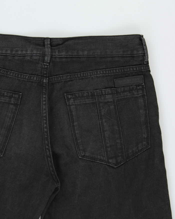 Vintage Burberry Black Mid-Rise Canvas Denim Relaxed Straight Leg Jeans - W32 L32