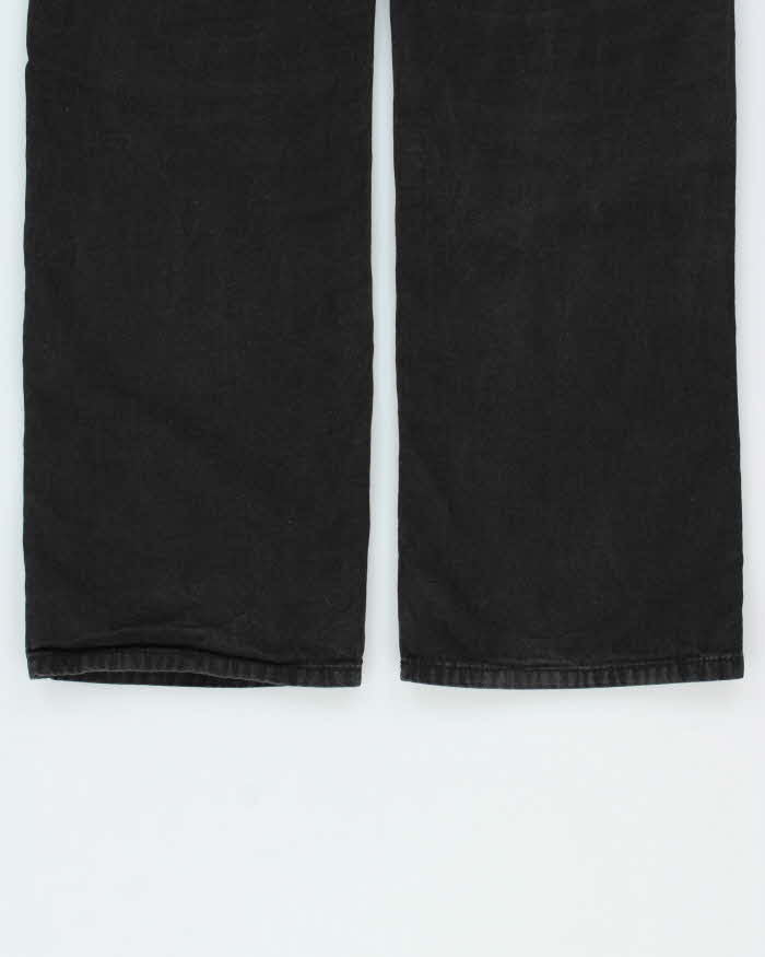Vintage Burberry Black Mid-Rise Canvas Denim Relaxed Straight Leg Jeans - W32 L32