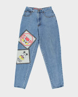 Vintage 1990s Mickey Blues High-Rise Patch Made In Canada Relaxed Carrot Fit Jeans - W29 L33