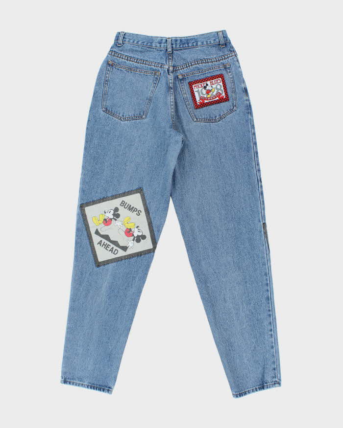 Vintage 1990s Mickey Blues High-Rise Patch Made In Canada Relaxed Carrot Fit Jeans - W29 L33