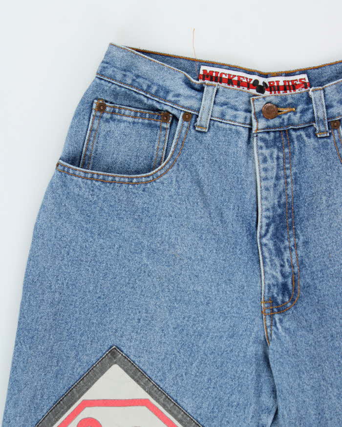 Vintage 1990s Mickey Blues High-Rise Patch Made In Canada Relaxed Carrot Fit Jeans - W29 L33