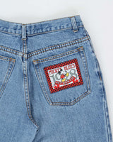 Vintage 1990s Mickey Blues High-Rise Patch Made In Canada Relaxed Carrot Fit Jeans - W29 L33