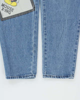 Vintage 1990s Mickey Blues High-Rise Patch Made In Canada Relaxed Carrot Fit Jeans - W29 L33