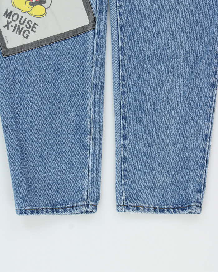 Vintage 1990s Mickey Blues High-Rise Patch Made In Canada Relaxed Carrot Fit Jeans - W29 L33