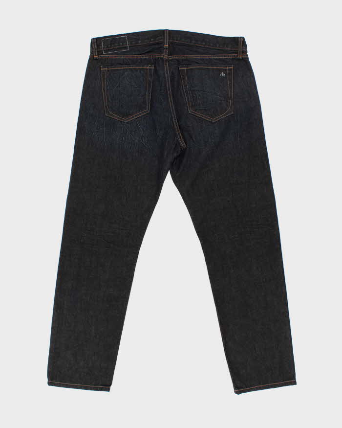 Rag &amp; Bone Standard Issue 'Harrow' Raw Indigo Denim Made In USA Slim Fit Jeans - W38 L32