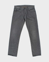 Emporio Armani Grey Low-Rise 'Jude Sexy Fit' Slim Straight Leg Denim Jeans - W34 L32