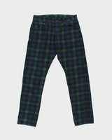Vintage Polo Ralph Lauren Mid-Rise Tartan Black Watch Sullivan Slim Fit Denim Jeans - W32 L32