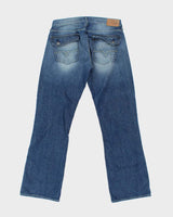 Vintage Y2K 00s Guess Low-Rise Falcon Distressed Denim Flap Pocket Bootcut Jeans - W34 L32